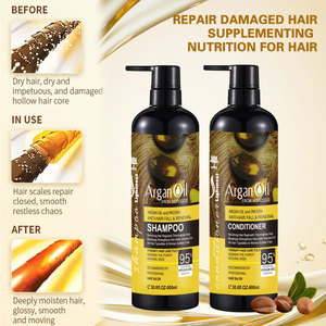 Shampooing et après-<span class=keywords><strong>shampoing</strong></span> hydratant bio à l'huile d'argan Produits de soins capillaires de marque privée - Product Image 3