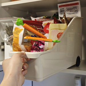 Modern Simple Design <b>Plastic</b> Rectangle Shape Kitchen Storage BoxWith <b>Wheels</b> Under-Sink Angled Storage Basket for Utensils - Product Image 5