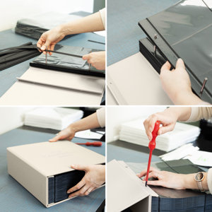 อัลบั้มรูปขนาดใหญ่สำหรับภาพยนตร์อินสแตนซ์สี่เหลี่ยมที่ใส่ฟิล์มสองชั้นแบบกำหนดเองได้สมุดเก็บภาพเมมโมรี่อัลบั้มพร้อมกล่องของขวัญสำหรับโพลารอยด์ - Product Image 5