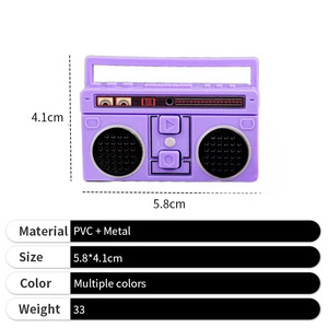 Wholesale Mini Retro Radio <strong>Keychain</strong> <strong>Voice</strong> <strong>Recorder</strong> 15s Audio Recording Pendant for Bag Charm Gift - Product Image 3