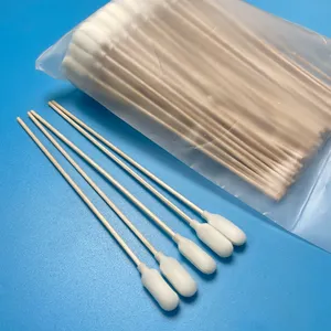 Long Handle Foam Wrapped Q-Tips Stick Medical Cotton Buds Wooden Q-Tips Stick