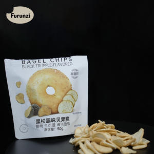 Korean Snack Sweet Salty Taste New Arrival Black <strong>Truffle</strong> Flavor <strong>Crisps</strong> Hard Texture Bagel <strong>Crisps</strong> - Product Image 2