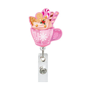 Klip liontin dapat diperbesar elemen Natal yang mudah untuk ditarik <span class=keywords><strong>ID</strong></span> akrilik medis lencana gulir - Product Image 6