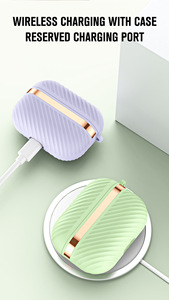 เคสหูฟังซิลิโคนกันกระแทกพร้อมที่จับกันลื่นสำหรับ <span class=keywords><strong>airpods</strong></span> 1/2/3/4 & <span class=keywords><strong>airpods</strong></span> <span class=keywords><strong>Pro</strong></span> 2 - Product Image 3