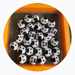 Panda Shape Rice Ball Cabochons Kawaii Food Resin Food Cabs