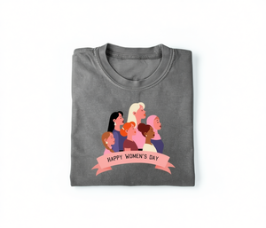 Camiseta de Mujer Comfort Colors, Cuello Redondo, 100% Algodón, Estampado de Feminismo, Feliz Día de la Mujer, Informal, Primavera Verano - Product Image 1