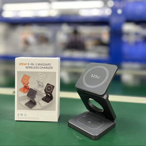 Cargador Inalámbrico Magnético Plegable Qi2.2 de 25W, <span class=keywords><strong>3</strong></span> en 1, para iPhone, Reloj iPhone, AirPods, <span class=keywords><strong>Samsung</strong></span> Galaxy Buds - Product Image 1