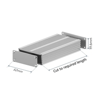 Boîtier électronique personnalisé en alliage d'aluminium 6063 monobloc pour usinage, longueur réglable, sablé et anodisé pour PCB