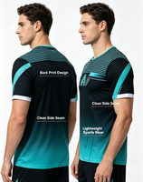 Nouveau T-shirt de sport classique pour homme en polyester, respirant et anti-humidité, idéal pour le badminton et la course à pied, avec sublimation de qualité.
