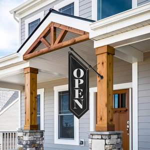 Kit de Montaje de Bandera Comercial de Poliéster de Tres Capas, Doble Cara, para Montar en Pared, con Asta de Plástico (Negro 27) - Product Image 2