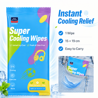 Lingettes Rafraîchissantes Super Efficaces Emballées Individuellement, Lingettes Corporelles Glacées Instantanées à l'Aloe Vera pour le Sport, les Voyages, la Conduite et le Travail