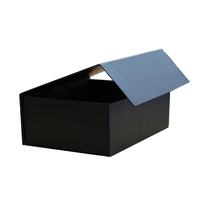 Boîtes cadeaux rigides en carton noir magnétique recyclables avec logo personnalisé en relief Eastsun, impression quadricolore, papier brillant