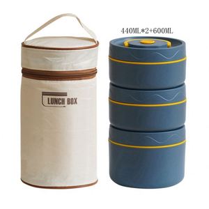Food Grade Microwave Safety Insulated Leak-Proof Seal 3-Layer Office Workers Student Stainless Steel Canteen Lunch Box Container - Product Image 2