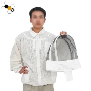Traje de abeja ventilado de 3 capas, 100% algodón