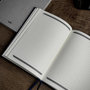 Journal de santé mentale en lin <span class=keywords><strong>personnalisé</strong></span>, <span class=keywords><strong>couverture</strong></span> rigide, suivi guidé de l'anxiété, pages au design classique, carnet de qualité supérieure - Product Image 4