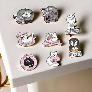 เข็มกลัดติดป้ายโลหะแบบสั่งทำสำหรับเสื้อผ้าแฟชั่นเข็มกลัดหมวกหมุดเคลือบแบบแข็งจำนวนมาก - Product Image 1