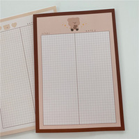 Cuaderno de dibujos animados lindo coreano B5 cuaderno de estudiante nota adhesiva papel de nota personalizado estudio Bloc de notas