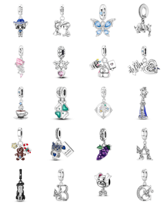 Accessoires de perles DIY en forme de cœur en zircon plaqué <span class=keywords><strong>or</strong></span> en argent sterling 925, motif hippocampe, légers et frais pour l'été, très demandés - Product Image 2