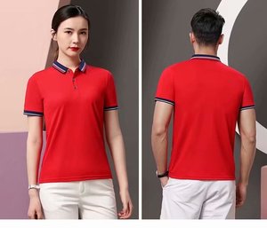 T-shirt a basso costo senza Logo Slim Fit nero rosso Polo Design per uomo donna Golf Polo - Product Image 6