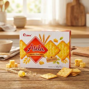 Galletas de Queso Atela LIBRA, Snack Orgánico Premium Horneado, Textura Crujiente, Sabor a Queso, Dulce y Salado, Caja de 204g - Product Image 6