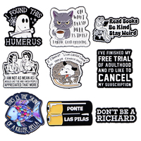 Pin de Esmalte de la Serie de Citas de Dibujos Animados, Broche para Hombres y Mujeres, Pins para Mochilas, Accesorios, Insignias Metálicas, Joyería de Moda