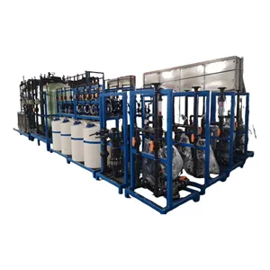 Système d'équipement de machine de traitement de l'eau RO système de filtration RO EDI avec moteur en carbone de média de pompe et PLC pour les fermes