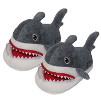 Chaussons en peluche amusants en forme de requin 2022, chaussons d'hiver pour la maison, jouets en peluche, 28 cm