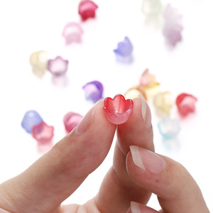 Acrylic Flower Beads 9x10mm Gradient Color For Jewelry Making DIY Craft <b>Material</b> Loose Beads Spring 2024 Yiwu Origin - Product Image 3