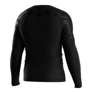 เสื้อรัดกล้ามเนื้อ MMA สีดำแบบซับลิเมชั่นเต็มตัว สำหรับ BJJ ศิลปะการต่อสู้ ออกแบบเฉพาะบุคคลสำหรับการฝึกซ้อมและการแข่งขัน - Product Image 2