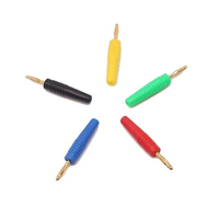 Connecteur audio mâle banane plaqué or 2,0 mm 10A à connexion par soudure, fourni directement par l'usine, pour applications PCB