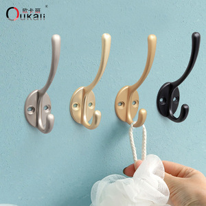 Oukali Wall Mounted Clothes <b>Hook</b> Zinc Alloy Single <b>Hook</b> Rust Resistant For Wardrobe Shoe Cabinet Entryway - Product Image 3