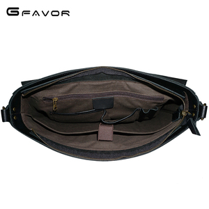 Usine Vintage hommes <span class=keywords><strong>avocat</strong></span> affaires bandoulière mallette pour ordinateur portable pleine fleur Crazy Horse cuir de vachette sac de messager - Product Image 3