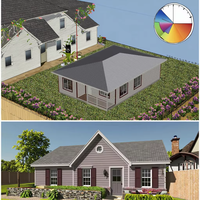 Vente en gros de villas préfabriquées de luxe modernes à 2 chambres, en panneaux sandwich en acier léger, à plusieurs étages, installation facile, imperméables