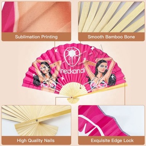 Custom <b>Large</b> Bamboo Folding Wall Hanging Hand <b>Fan</b> - Product Image 5