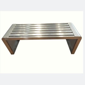 Silla de espera para exteriores Ssyou, banco multiplaza de acero inoxidable 304 con recorte en forma de corazón para espacios públicos - Product Image 4