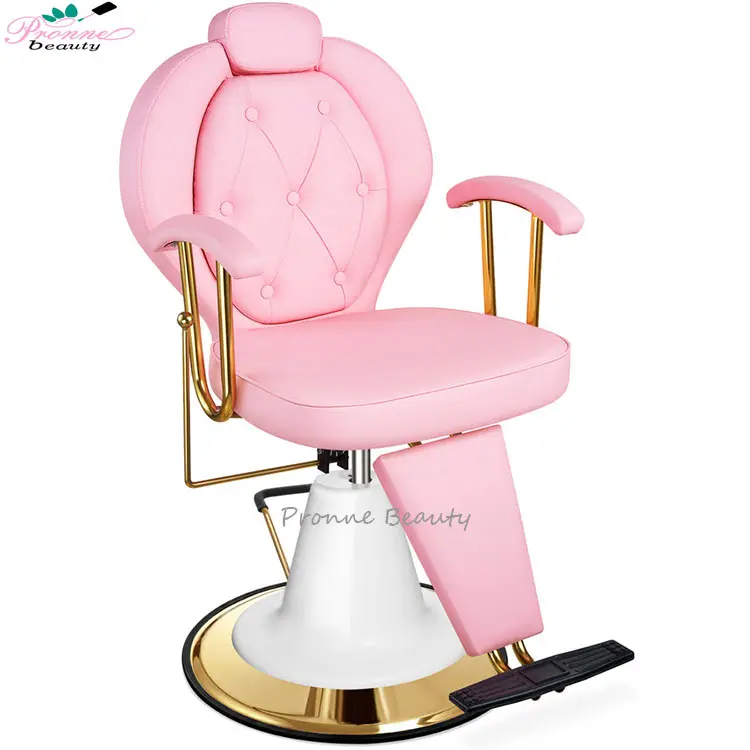 현대 럭셔리 이발소 살롱 사용 메이크업 세련된 미용 핑크 살롱 스타일링 의자