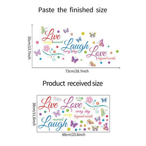 Kleurrijke 3d Pvc Live Lach Liefde Zelfklevende Familie Muursticks Citaten - Product Image 6