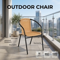Chaise de salle à manger moderne empilable en métal pour patio, extérieur, balcon, camping, gain de place, design, 54*61*73cm