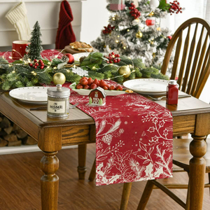 Camino de Mesa Navideño, Mantel Largo, Ambiente Festivo para Mesa de Comedor, Decoración para el Hogar y Fiestas - Product Image 3