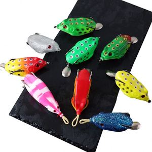 Leurre souple en plastique pour grenouille Flip King, différentes couleurs, pour la pêche au black bass en rivière, Ropelures Jimitu Frog, 65 mm, 11 g, corps creux, Poppin - Product Image 2