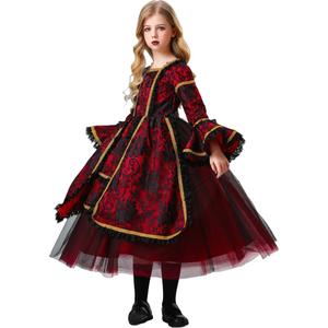 Disfraz <span class=keywords><strong>de</strong></span> Vampiresa Borgoña para Mujer Adulta - Poliéster, Fantasía Europea/Americana, Halloween, Juegos/Cosplay, Fiestas, Club - Product Image 2