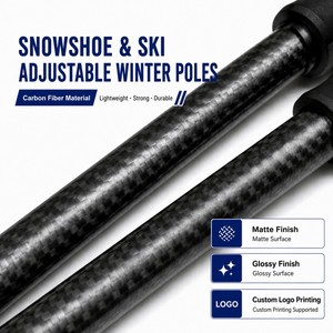 Bâtons <span class=keywords><strong>de</strong></span> <span class=keywords><strong>ski</strong></span> réglables Zeroring en <span class=keywords><strong>carbone</strong></span> composite pour la randonnée hivernale avec grande corbeille à neige - Product Image 5