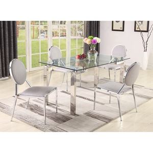 โต๊ะรับประทานอาหารทำจากสแตนเลสโต๊ะรับประทานอาหารแบบทันสมัยเฟอร์นิเจอร์ห้องรับประทานอาหารขายส่ง - Product Image 1