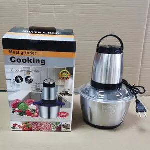 Powerful Meat Mincer Food Processor 250W 2L Stainless Steel Food Grinder for Vegetables Quick Chopping and Mixing