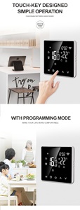 Tuya Wifi Cảm ứng thông minh chuyển đổi màn hình dưới sàn ấm sưởi ấm điều khiển nhiệt tầng nhiệt 16A - Product Image 6