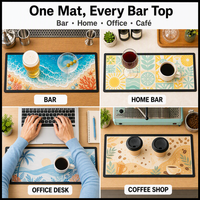Sous-verres personnalisés en PVC, tapis à bière imperméables, faciles à nettoyer, durables, pour table basse, bureau, bar, maison, cuisine