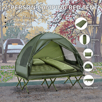 Tente double ultra-légère quatre saisons pour le camping en plein air, en tissu Oxford imperméable, résistante à la pluie et à l'humidité, lit pliant pour