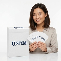 Cartes à jouer en papier écologiques et recyclables avec logo personnalisé, jeu de poker de marque, carte publicitaire avec code QR, cadeau promotionnel pour événements d'entreprise