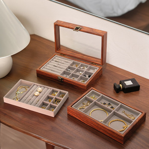 High-End Logo personalizzato MDF Storage più stili Display decorativo per orecchini collana anello per organizzazione di gioielli - Product Image 1