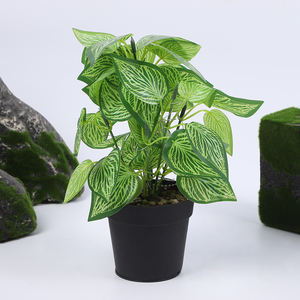 Plantas Artificiales al por Mayor de Alta Calidad, Ecológicas, con Tacto Natural, Hojas Artificiales Verdes de Gran Tamaño para Cercas de Plástico - Product Image 4